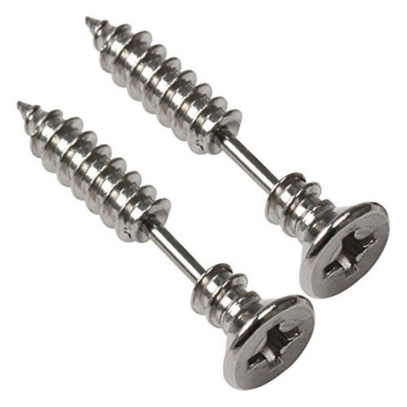 Jewelry - 3D Cross Screws Ear Stud Earrings